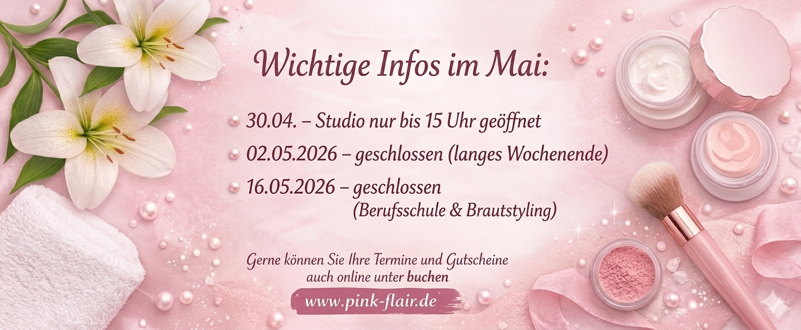Öffnungszeiten Mai 2026